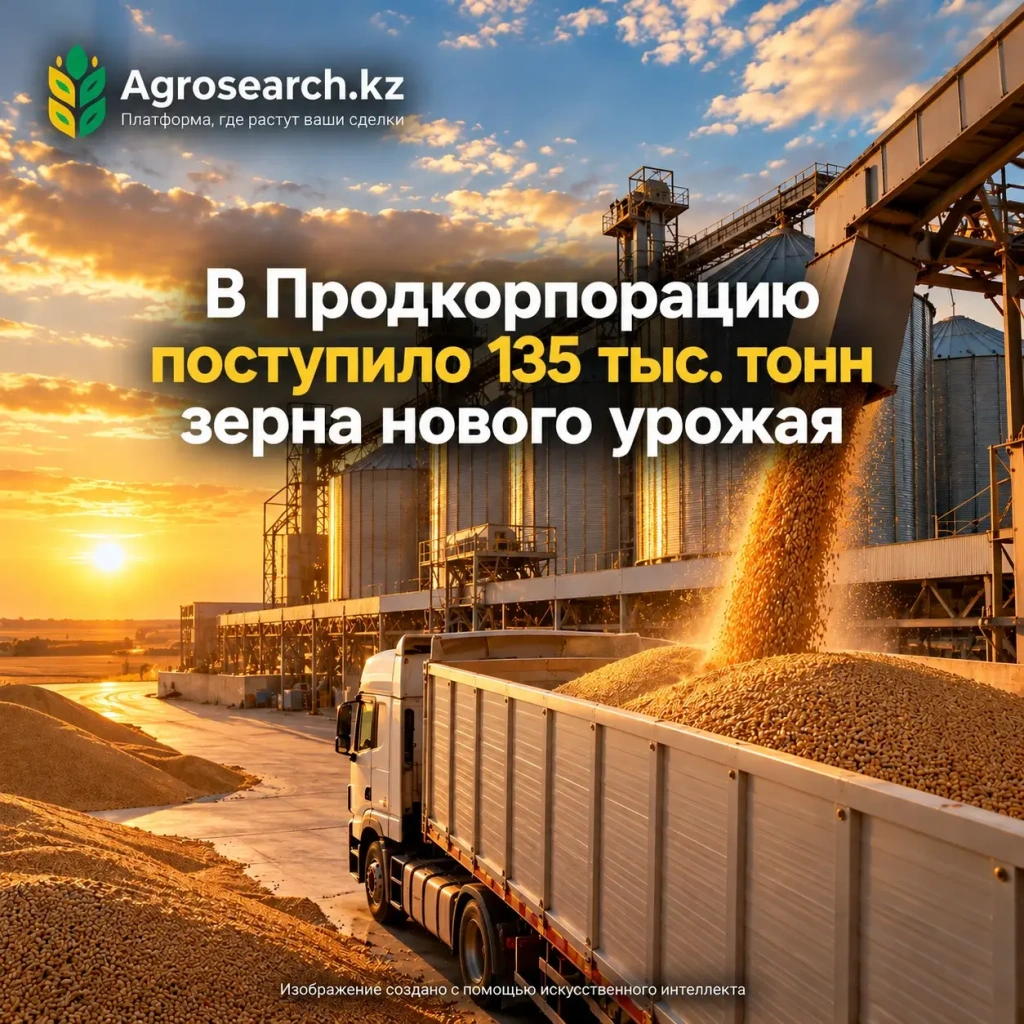 В Продкорпорацию поступило 135 тыс. тонн зерна нового урожая