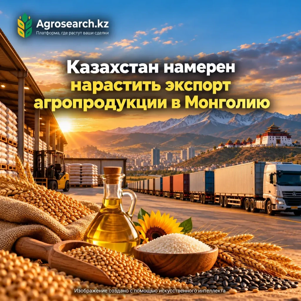 Казахстан намерен нарастить экспорт агропродукции в Монголию