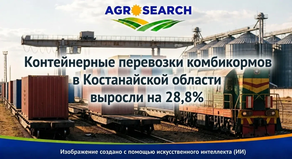 Контейнерные перевозки комбикормов в Костанайской области выросли на 28,8%