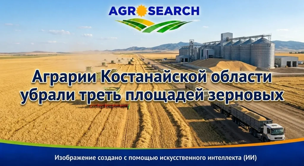 Аграрии Костанайской области убрали треть площадей зерновых