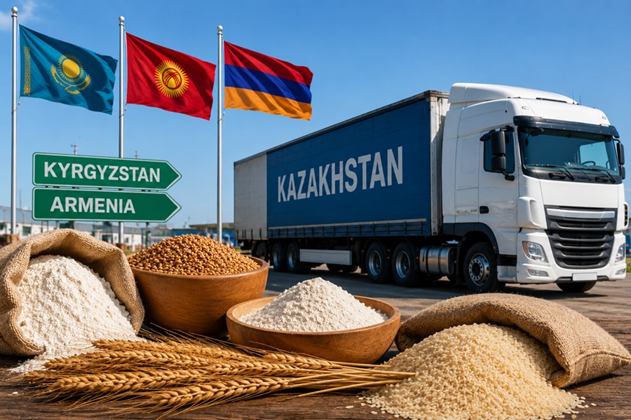 Казахстан планирует увеличить экспорт сельхозпродукции в Кыргызстан и Армению